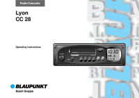 Blaupunkt Lyon-CC-28 - Owners Manual 